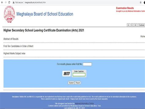 MBOSE SSLC Results 2021 Declared at megresults.nic.in, Check .